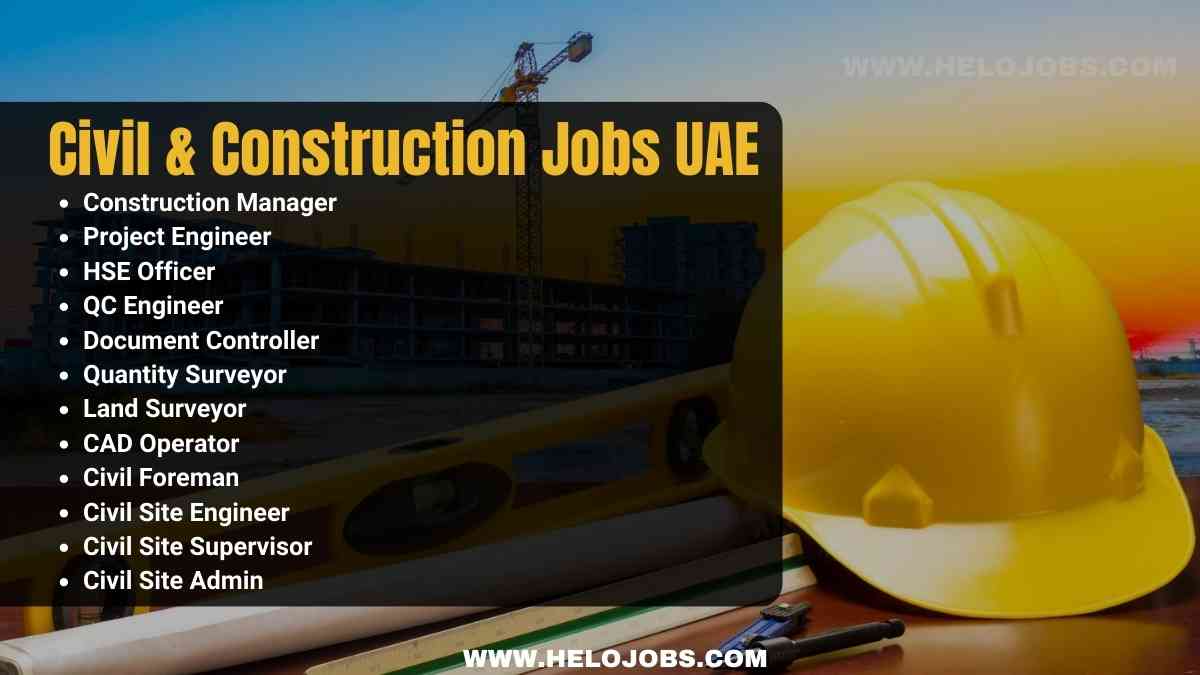 Civil & Construction Jobs Abu Dhabi / UAE
