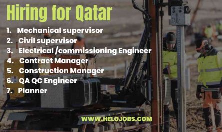 Mechanical, Civil supervisor, Â Electrical /commissioning, Â Â QA QC Engineer, Contract,Construction Manager & Planner Jobs Qatar