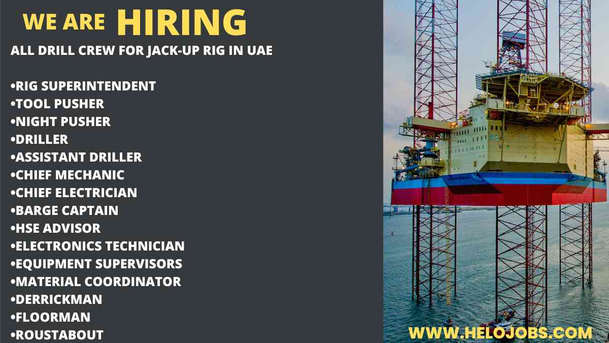 Offshore Jack-up drilling rig Jobs UAE