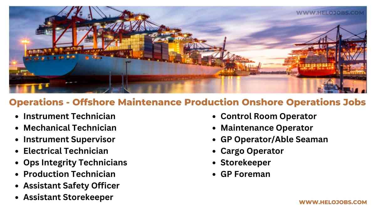 Operations - Offshore Maintenance Production Onshore Operations Jobs Angola & Guyana